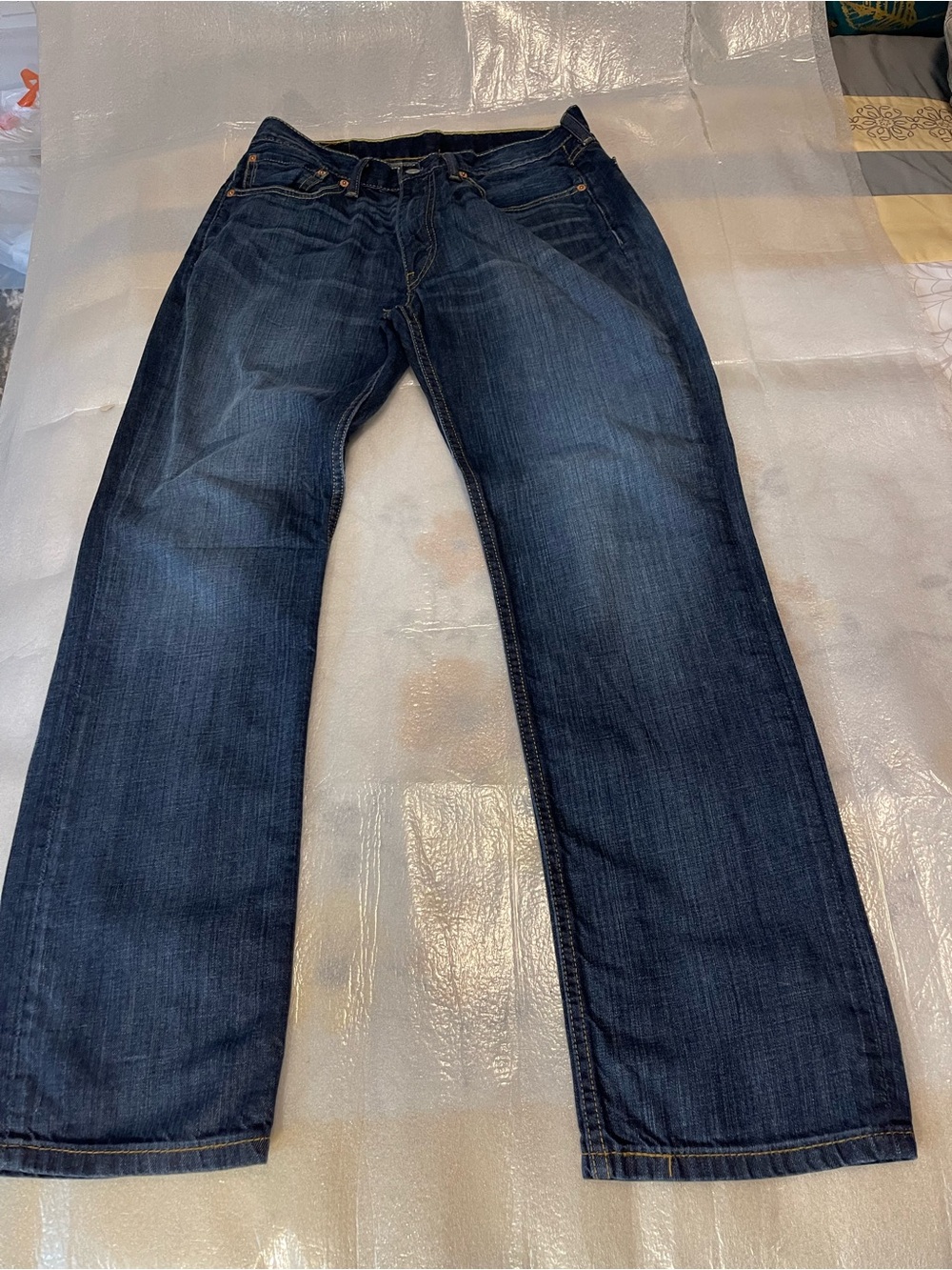Men's Levi’s Dark Blue Straight-Leg Jeans 33x32- 514